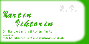 martin viktorin business card